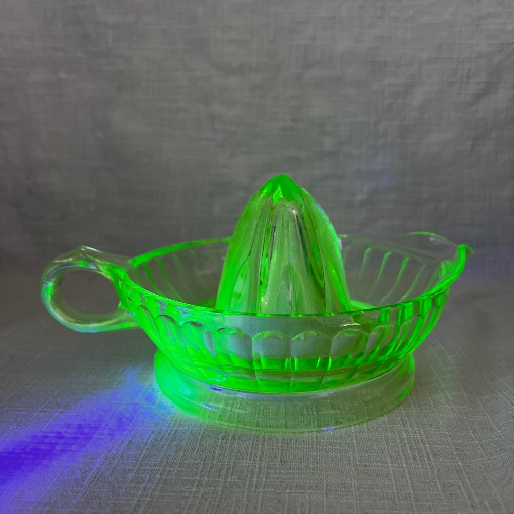 Vintage Green Glass Citrus Juicer